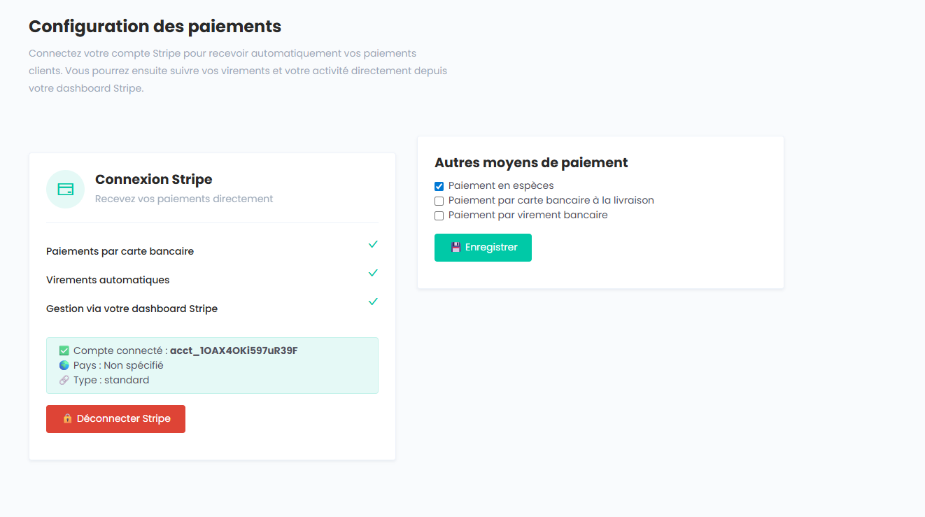 Configuration des paiements dans Silalink